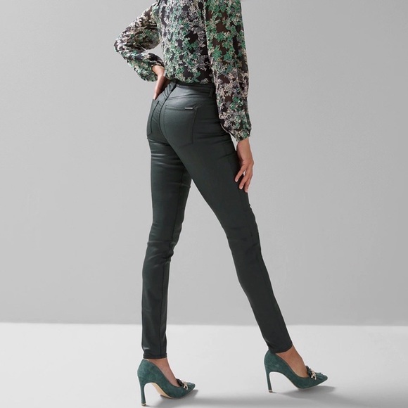 White House Black Market Dark Green Skinny Leg Pants - Picture 3 of 15